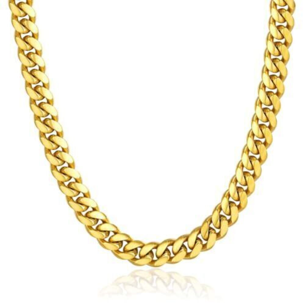 2332 Chains Cuban Link Necklaces 28 inch 18K Gold Plated Neck Chain Gifts